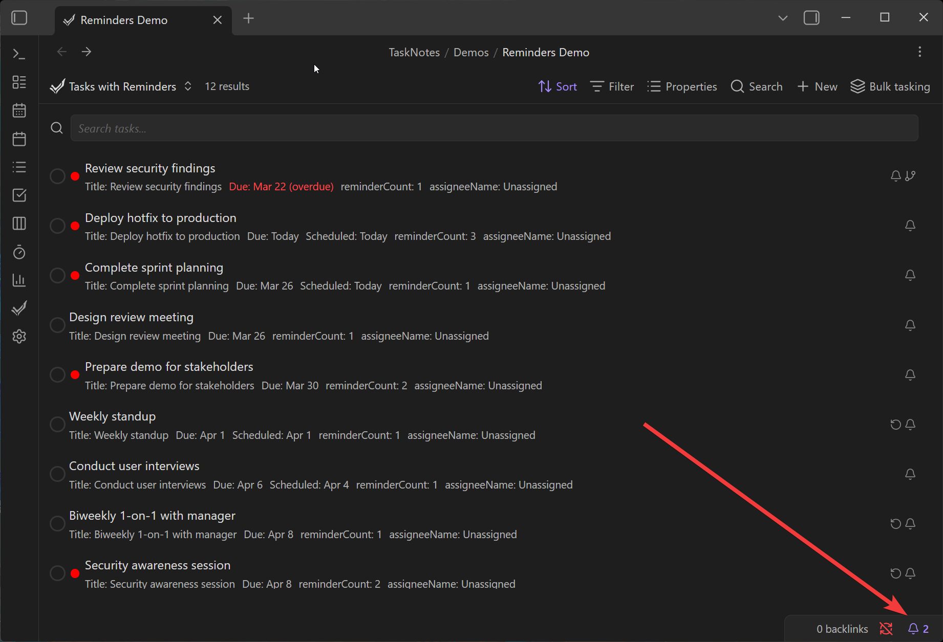 notification bell icon status bar